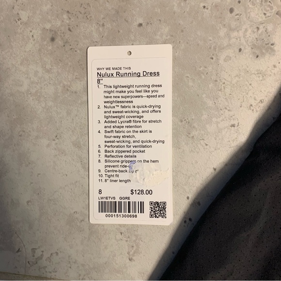 Lululemon | Nulux Running Dress 8” | Sz 8 - Picture 9 of 9